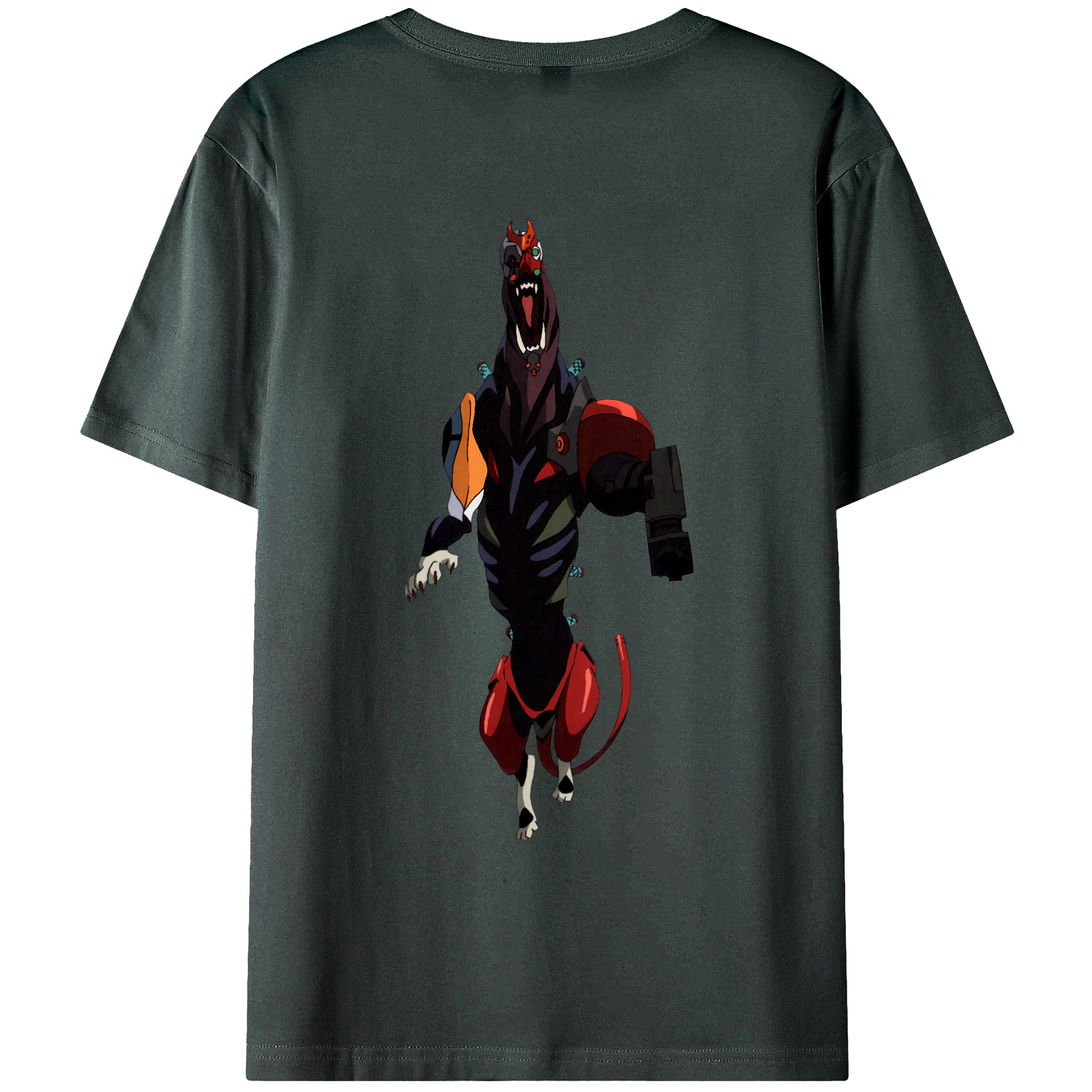 （画像用） EVA 新世紀エヴァンゲリオン 綿100％ メンズ半袖Tシャツ（バックプリント） 通気性